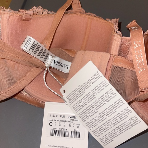 NWT La Perla Brigitta Push Up Balconette Bra Rose Pink Sz 38C - Picture 6 of 7